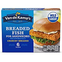 Van de Kamp's Crunchy Breaded Fish Frozen Sandwich Fillets 6 Count - 18 Oz - Image 2
