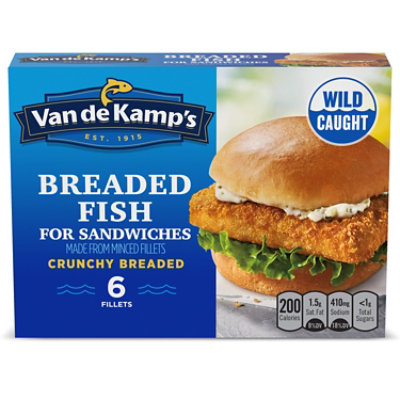 Van de Kamp's Crunchy Breaded Fish Frozen Sandwich Fillets -6-18 Oz - Image 1