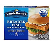 Van de Kamp's Crunchy Breaded Fish Frozen Sandwich Fillets 6 Count - 18 Oz