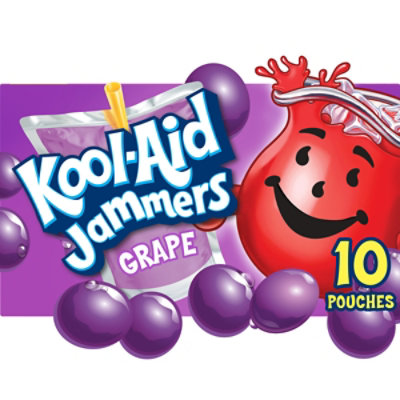Kool-Aid Jammers Flavored Drink Pouch Grape - 10-6 Fl. Oz.