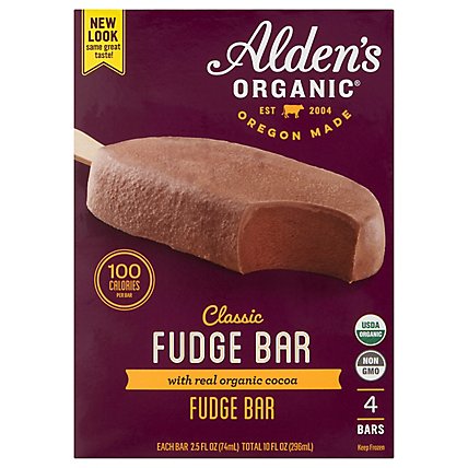 Aldens Organic Classic Fudge Bar - 4-2.5 Fl. Oz. - Image 3