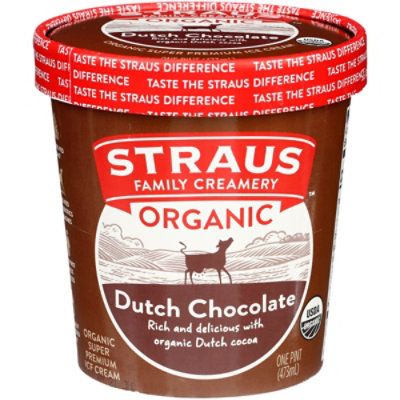 Straus Family Creamery Dutch Chocolate Ice Cream Organic - 1 Pint - Image 2