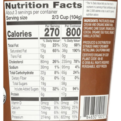 Straus Family Creamery Dutch Chocolate Ice Cream Organic - 1 Pint - Image 3