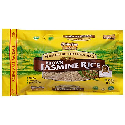 Golden Star Rice Jasmine Brown - 28 Oz - Image 1