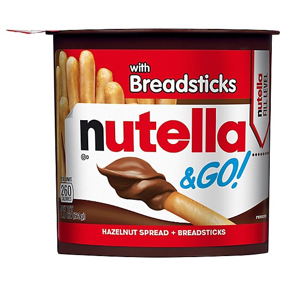 Nutella & Go! Hazelnut Spread & Breadsticks Hazelnut Jar - 1.8 Oz