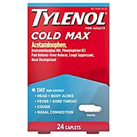TYLENOL Pain Reliever/Fever Reducer Caplets Cold Multi-Symptom Daytime For Adults - 24 Count - Image 3