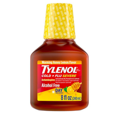 Tylenol Warming Cough & Congestion Honey Lemon Daytime Syrup - 8 Oz