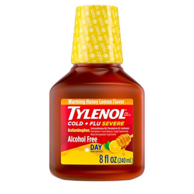 Tylenol Warming Cough & Congestion Honey Lemon Daytime Syrup - 8 Oz - Image 1