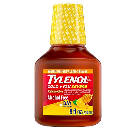 Tylenol Warming Cough & Congestion Honey Lemon Daytime Syrup - 8 Oz