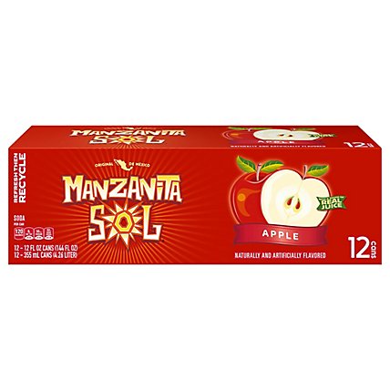 Manzanita Sol Soda Apple - 12-12 Fl. Oz. - Image 3