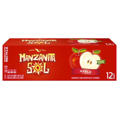 Manzanita Sol Soda Apple - 12-12 Fl. Oz. - Image 3