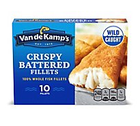 Van de Kamp's Crispy Battered 100% Frozen Whole Fish Fillets 10 Count - 19.45 Oz