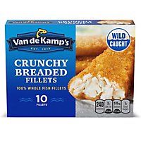 Van de Kamp's Crunchy Breaded 100% Frozen Whole Fish Fillets 10 Count - 19 Oz - Image 2