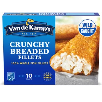 Van de Kamp's 100% Real Crunchy Breaded Frozen Whole Fish Fillets -10-19 Oz - Image 1