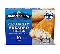 Van de Kamp's Crunchy Breaded 100% Frozen Whole Fish Fillets 10 Count - 19 Oz