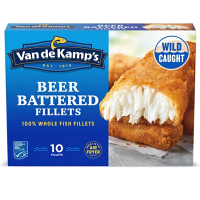 Van de Kamp's 100 % Real Beer Battered Frozen Whole Fish Fillets  -10-19.1 Oz