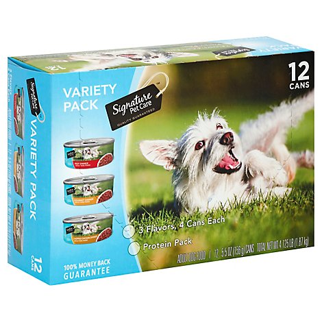 Signature Pet Care Dog Food Variety Pack Box - 12-5.5 Oz