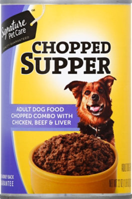 Signature Pet Care Dog Food Chopped Supper Adult Chopped Combo With Chicken Beef & Liver - 22 Oz - Image 2