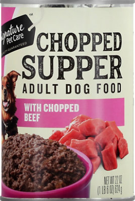 Signature Pet Care Dog Food Chopped Supper Adult With Chopped Beef Can - 22 Oz - Image 2