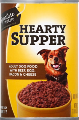 Signature Pet Care Dog Food Hearty Supper Adult With Beef Egg Bacon & Cheese Can - 22 Oz - Image 2