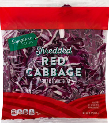 Signature Select/Farms Cabbage Red Shredded - 8 Oz - Image 2