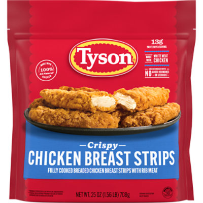 Tyson Frozen Crispy Chicken Breast Strips - 1.56 Lb - Image 1