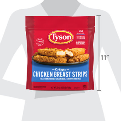 Tyson Frozen Crispy Chicken Breast Strips Bag - 1.56 Lb - Image 5