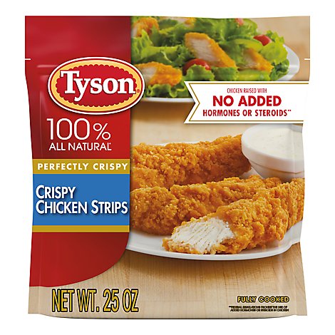 Tyson Fully Cooked Crispy Frozen Chicken Strips - 25 Oz