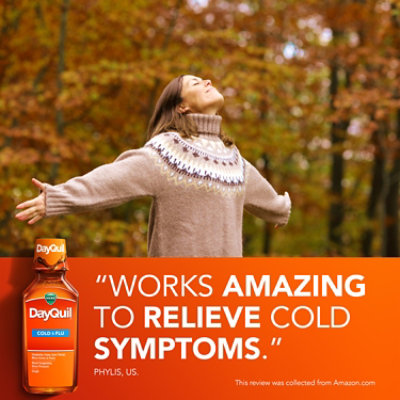 Vicks DayQuil Cold & Flu Medicine Powerful Relief Liquid - 12 Fl. Oz. - Image 7