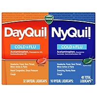 Vicks DayQuil NyQuil Combo Cold & Flu Medicine Liquicaps - 48 Count - Image 1