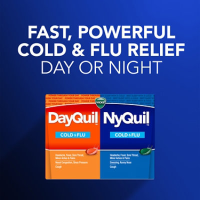 Vicks DayQuil NyQuil Combo Cold & Flu Medicine Liquicaps - 48 Count - Image 3