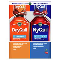Vicks DayQuil NyQuil Medicine For Cold Flu & Congestion Syrup - 2-12 Fl. Oz. - Image 2