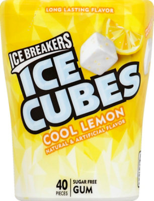 Ice Breakers Gum Ice Cubes Cool Lemon Sugar Free - 40 Piece - Image 2