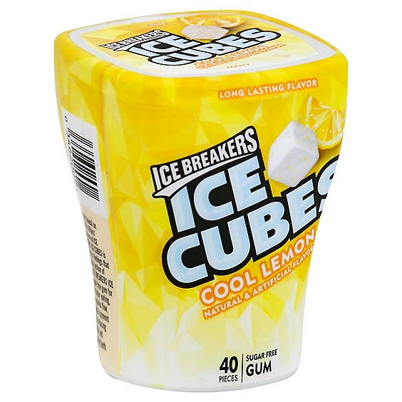 Ice Breakers Gum Ice Cubes Cool Lemon Sugar Free - 40 Piece
