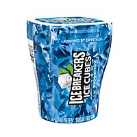 ICE BREAKERS Ice Cubes Peppermint Flavored Sugar Free Chewing Gum Bottle 40 Count - 3.24 Oz - Image 1