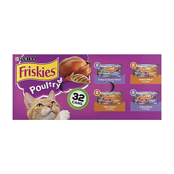 Friskies Cat Food Poultry Variety Pack Box - 32-5.5 Oz