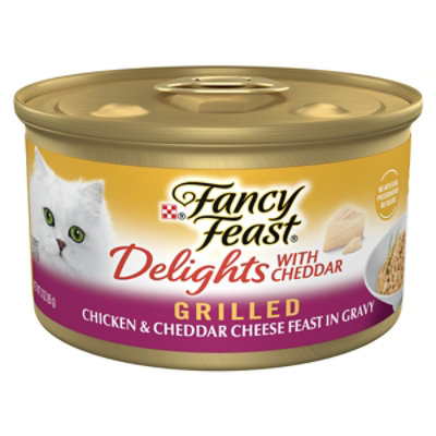 Fancy Feast Cat Food Wet Delights With Cheddar Grilled Chicken & Cheddar Cheese - 3 Oz - Image 1