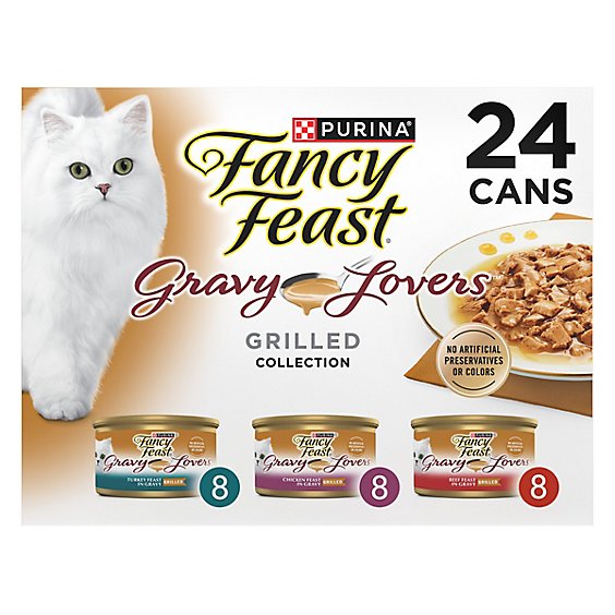 Fancy Feast Cat Food Wet Gravy Lovers Turkey In Roasted Turkey Gravy - 24-3 Oz