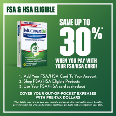 Mucinex DM Expectorant & Cough Suppressant Maximum Strength 12 Hours Relief Tablets - 28 Count - Image 6