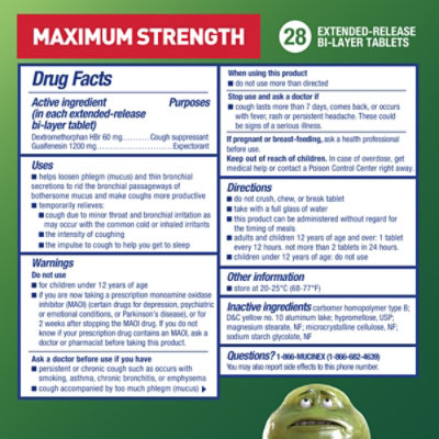 Mucinex DM Expectorant & Cough Suppressant Maximum Strength 12 Hours Relief Tablets - 28 Count - Image 3