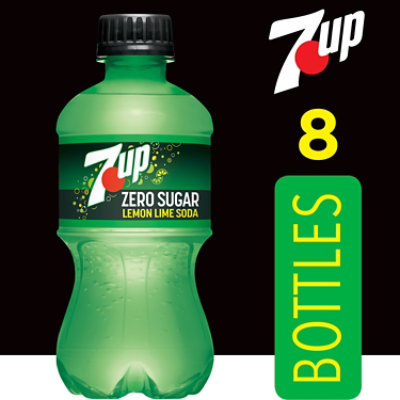 7UP Zero Sugar Lemon Lime Soda Bottles Multipack - 8-12 Fl. Oz. - Image 3