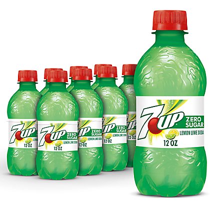 7UP Zero Sugar Lemon Lime Soda Bottles Multipack - 8-12 Fl. Oz. - Image 1