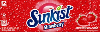 Sunkist Strawberry Soda In Cans - 12-12 Fl. Oz. - Image 6