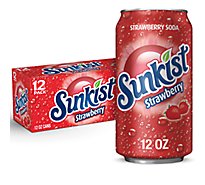 Sunkist Strawberry Soda In Can - 12-12 Fl. Oz.