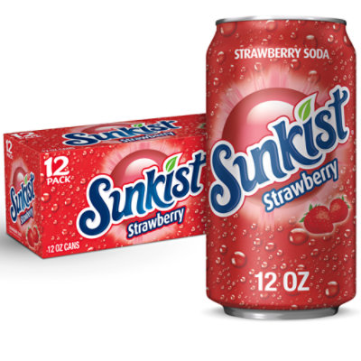 Sunkist Soda Strawberry - 12-12 Fl. Oz.