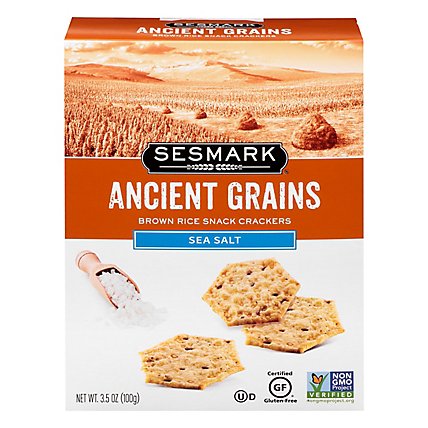 Sesmark Ancient Grains Sea Salt Snack Crackers Gluten Free - 3.5 Oz - Image 3