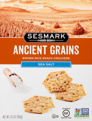 Sesmark Ancient Grains Sea Salt Snack Crackers Gluten Free - 3.5 Oz - Image 2