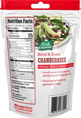 Fresh Gourmet Dried & Sweet Cranberries - 4 Oz - Image 6