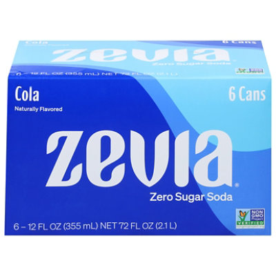 Zevia Zero Sugar Cola Soda - 6-12 Fl. Oz. - Image 2