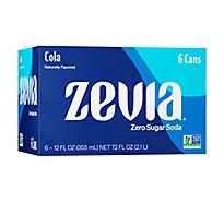 Zevia Zero Sugar Cola Soda - 6-12 Fl. Oz.